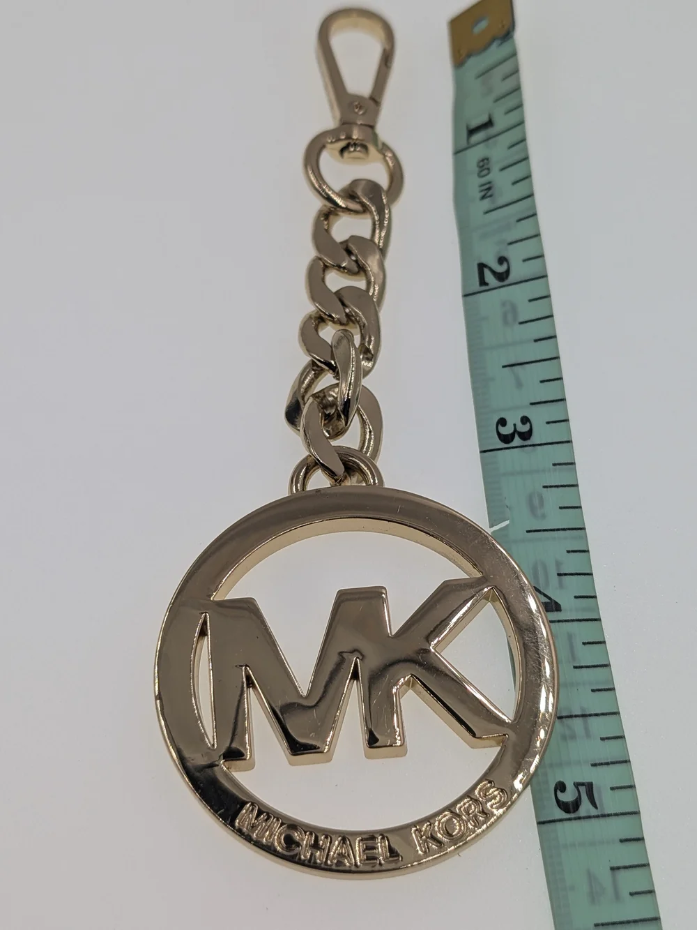 Michael Kors Gold MK Logo Keychain for Men